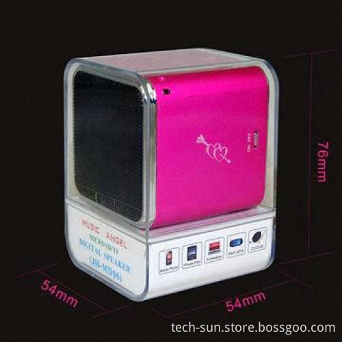 Portable Speaker, T-Flash Card, with LCD Screen and FM Radio Function